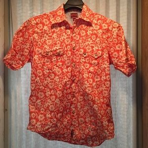 Retro Tommy Hilfiger floral printed dress shirt